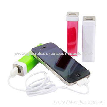 2200mAh Universal Lipstick Style Charger, Various Colors are Available, Very PopularNew